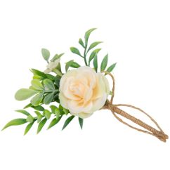  Kattauskoriste - Aprikoosinvärinen ruusu, 15cm