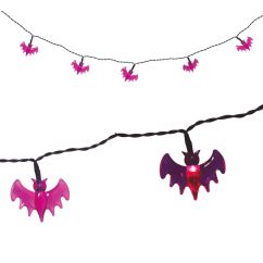  Halloween LED-valo - Lepakko, violetti