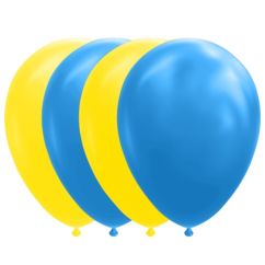  Ilmapallot - Sininen ja keltainen, 30cm, 10kpl