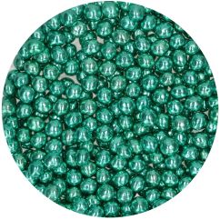 FunCakes Suklaahelmet - Crispy Choco Pearls, Metallic Green