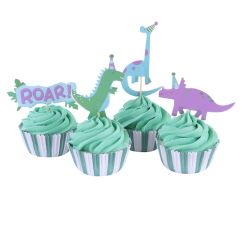  Cupcake-setti - Dinosaurus, 24+24kpl
