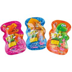 Dino Popping Candy & Lolly + tarrat, 3kpl