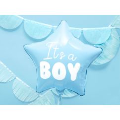  Foliopallo - Vaaleansininen tähti - It's a Boy