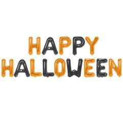  Foliopallo - Happy Halloween - Musta/Oranssi