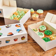 FunCakes Kuvioitu muffinilaatikko, 6 muffinille, 3 laatikkoa