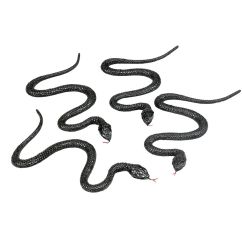  Mustat muoviset käärmeet, 4kpl, 16cm