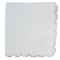  Lautasliinat - Valkoinen/iridescent, 16kpl