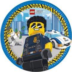  Pahvilautaset - Lego City Poliisi, 8kpl, 23cm