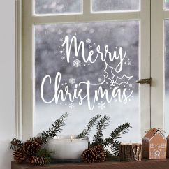  Valkoiset ikkunatarrat - Merry Christmas