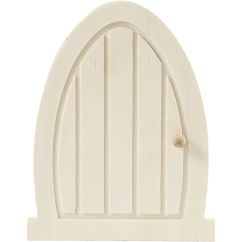  Miniatyyri - Pyöreä puinen ovi