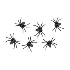  Hämähäkit, Musta Glitter, 6kpl
