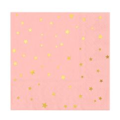  Lautasliinat - Peach Pink, Kultaiset tähdet, 10kpl
