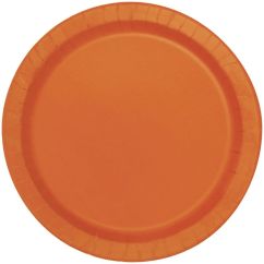  Pahvilautaset - Oranssi, 21.9cm, 8 kpl