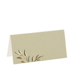  Paikkakortit - Sage-vihreä kultalehdillä, 10kpl