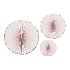  Paperiviuhkat Vaaleanpunaiset Pastelli, 3 kpl