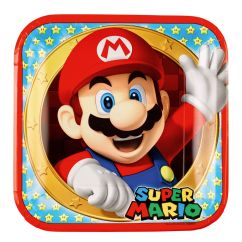  Pahvilautaset - Super Mario, 23cm, 8kpl