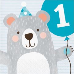  1st Birthday Bear Lautasliinat, 16kpl