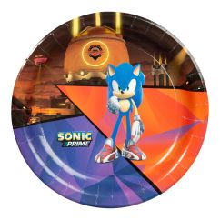  Pahvilautaset - Sonic, 23cm, 8kpl