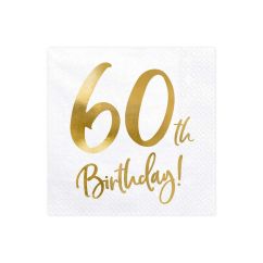  Lautasliinat 60th Birthday, 20kpl