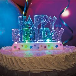  Vilkkuva Kakkukoriste,  Happy Birthday