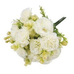  Kukkakimppu - Valkoiset neilikat, 30cm