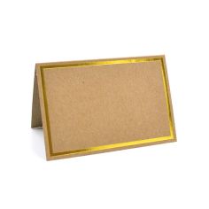  Paikkakortit - Kraft/kultakehys, 6x9cm, 10kpl