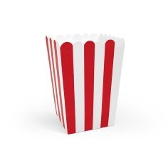  Popcorn-rasiat Puna-valkoinen, 6kpl