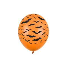  Oranssit ilmapallot - Lepakot, 30cm, 6kpl