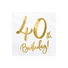  Lautasliinat 40th Birthday, 20kpl