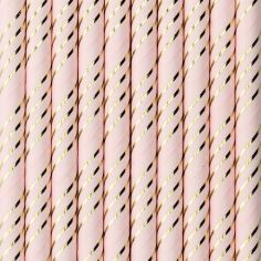  Paperipillit - Vaaleanpunaiset/kulta, 10kpl