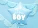  Foliopallo - Vaaleansininen tähti - It's a Boy