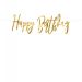  Banneri "Happy Birthday" - Kulta