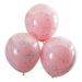  Vaaleanpunaiset Tupla-kerroksiset Konfetti-ilmapallot, 45cm, 3kpl