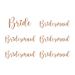  Lasitarrat - Bride ja Bridesmaid, Ruusukulta, 6kpl