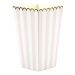  Pienet Popcorn-rasiat, Vaaleanpunaraidalliset Kultareunalla, 8kpl