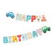  Banneri Happy Birthday - Ajoneuvot, 250cm