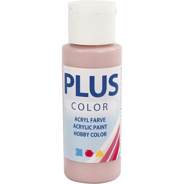  Plus Color Askartelumaali - Huurrettu vaaleanpunainen, 60ml