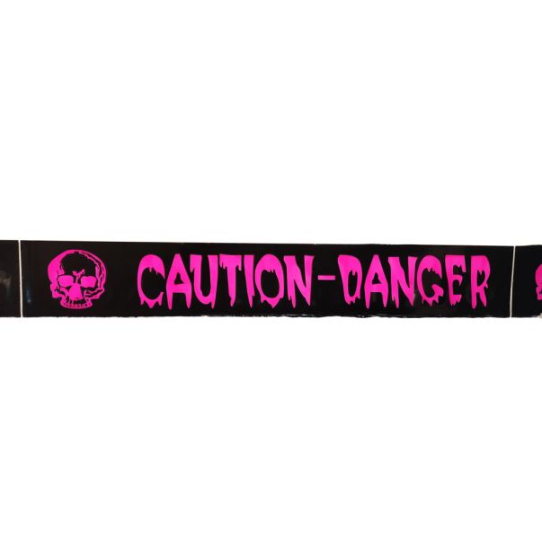  Halloween Varoitusnauha Pink - Caution - Danger, 6m