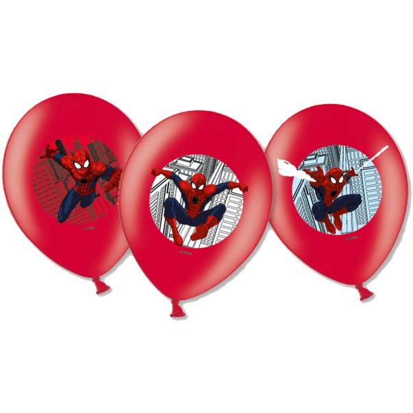  Punaiset ilmapallot - Spiderman, 6kpl