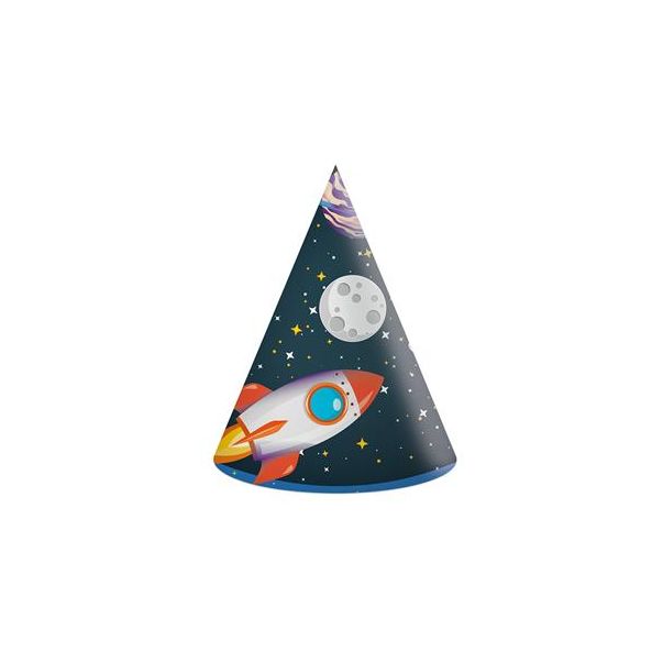 Juhlahatut - Avaruus, Rocket space, 6kpl