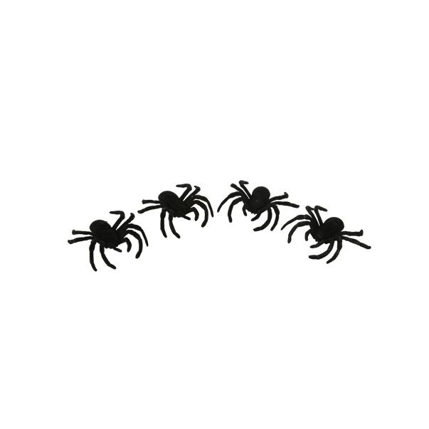  Hämähäkit - Musta Sametti, 7,5cm, 4kpl