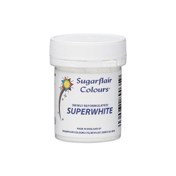Sugarflair Sugarflair Superwhite - Valkoinen värijauhe, 20g