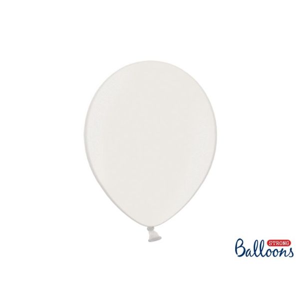 Metallinhohtoiset ilmapallot - valkoinen 30cm, 50kpl